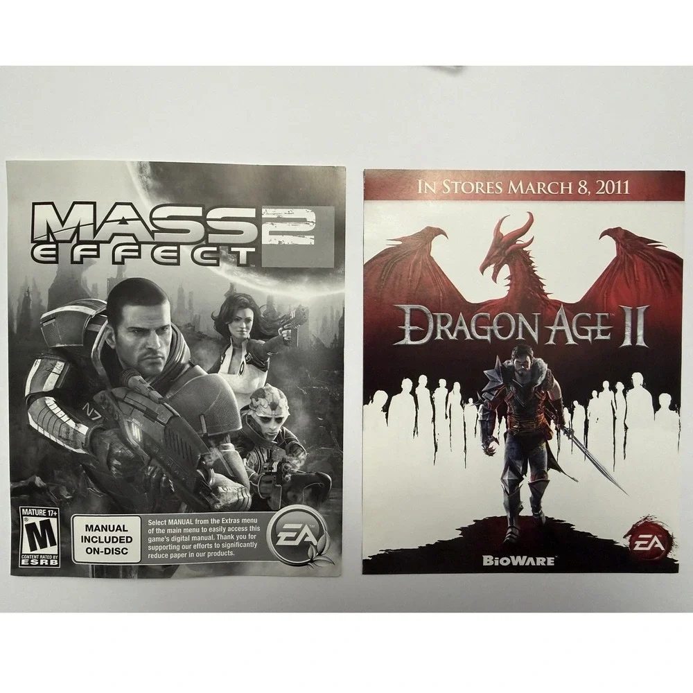 Mass‎ Effect 2 (Sony PlayStation 3, 2011) PS3 CIB Case Disc Insert EA BioWare